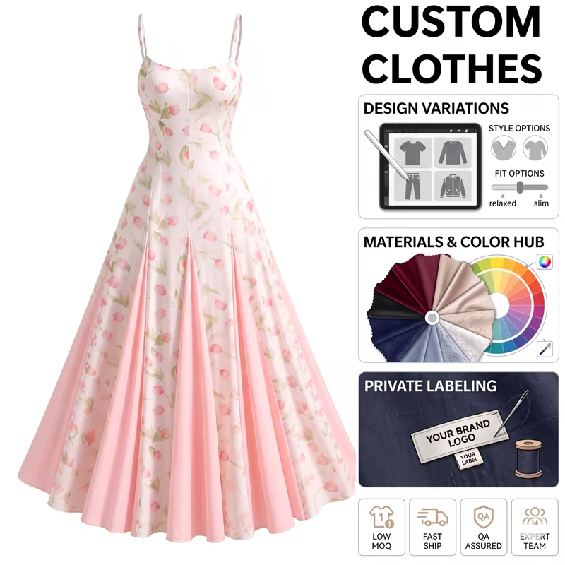French Cottagecore Tulip Sweetheart Neck Spaghetti Slip Dress manufacturer