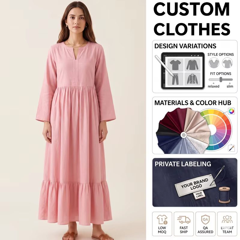Wholesale Gathered Waist Smock Empire Line Tiered Dress supplier
