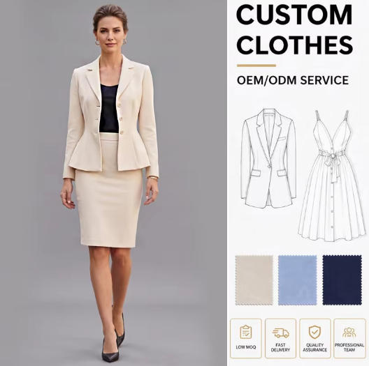 Women Blazer Suit Office Formal Corporate Uniform Workwear